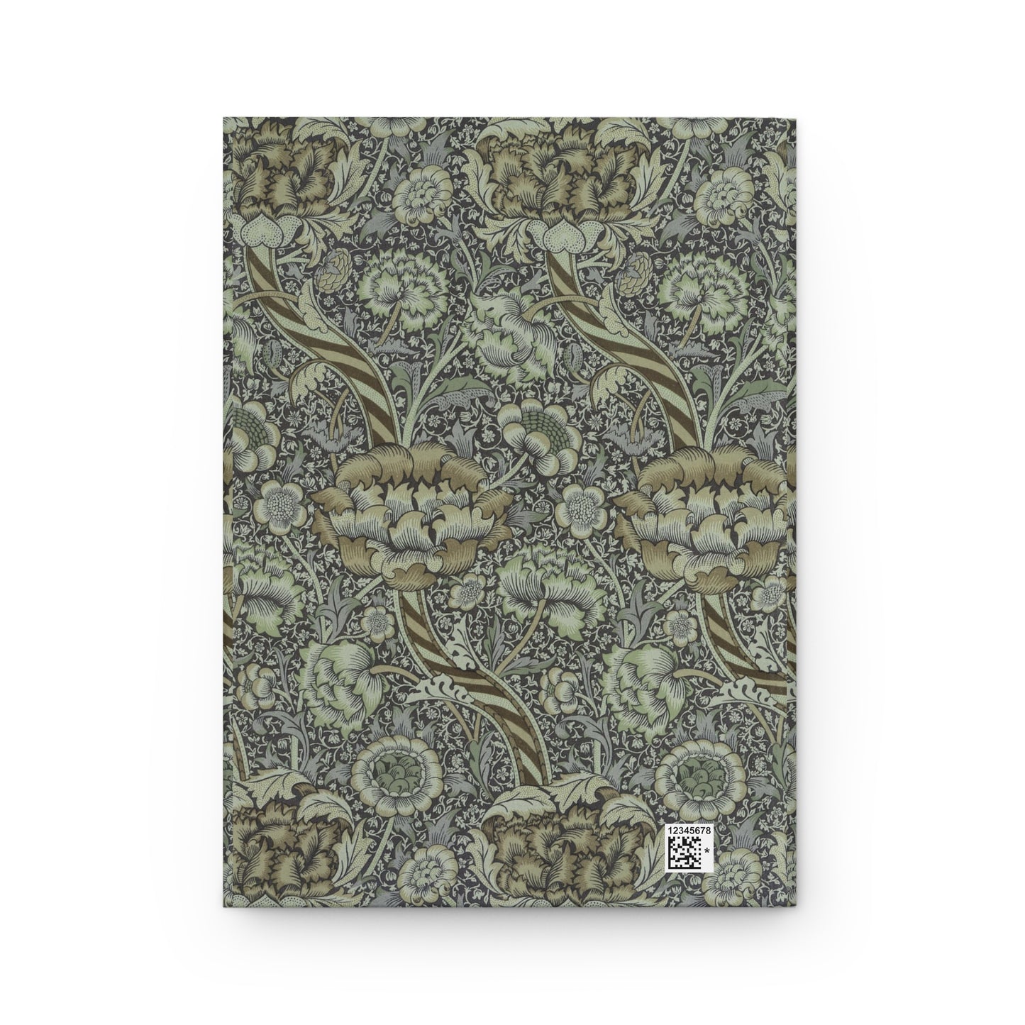 Floral patterned notebook with a visible brand logo on a white background