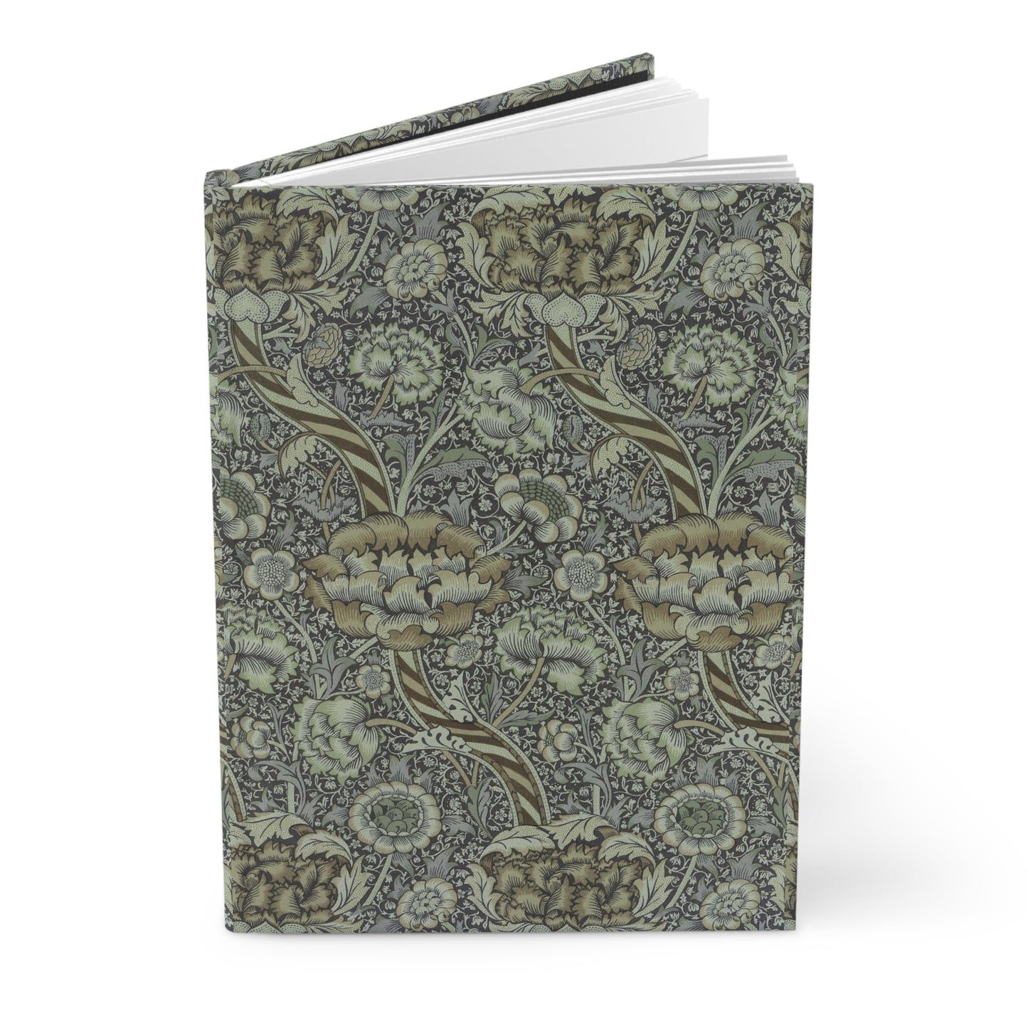 Floral patterned notebook on a white background