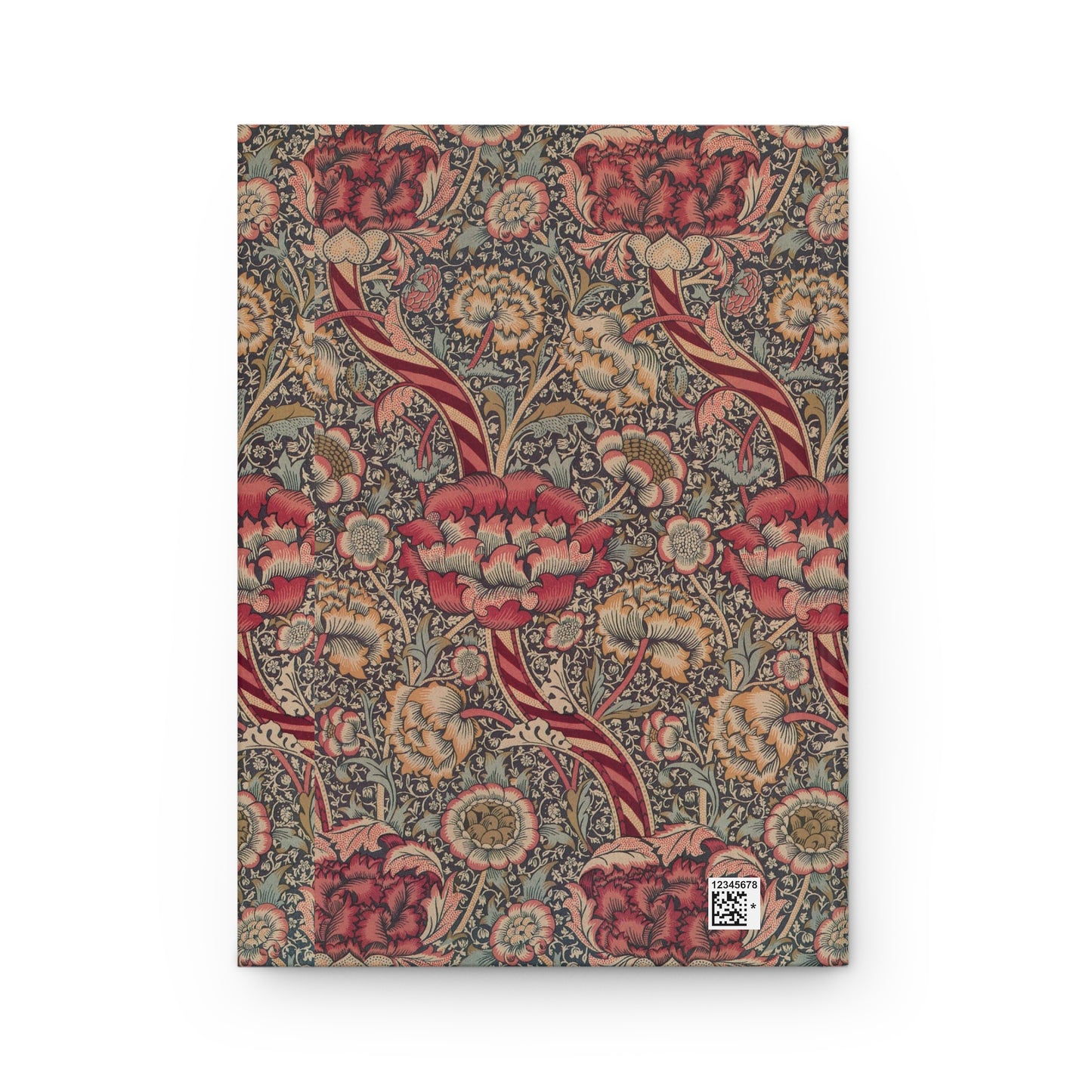 Notebook with floral pattern on a white background