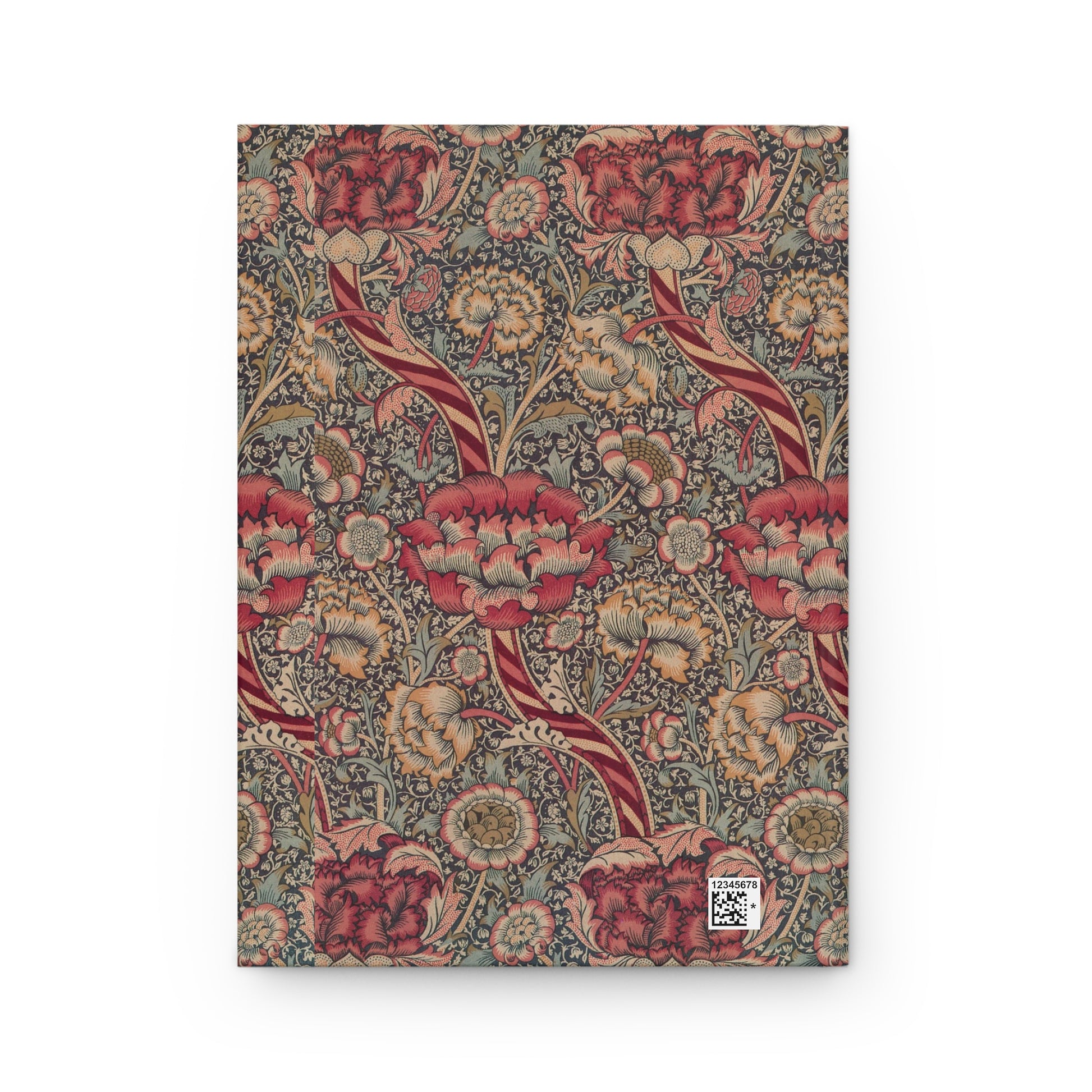 Notebook with floral pattern on a white background