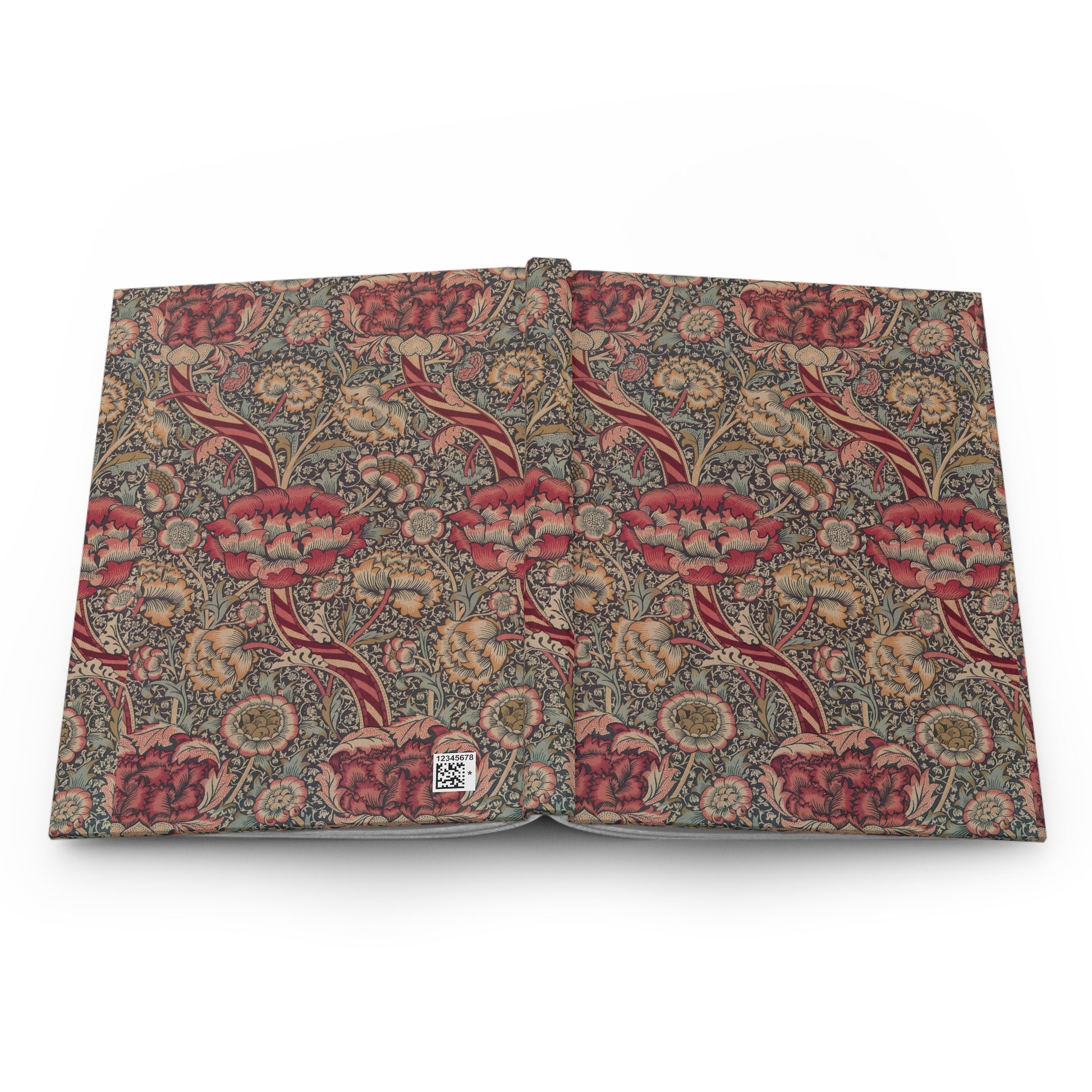 Floral patterned fabric on a white background