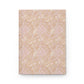 Beige patterned notebook on a white background