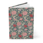 Floral patterned notebook on a white background