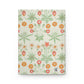 Floral patterned cloth on a white background