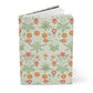 Floral patterned notebook on a white background