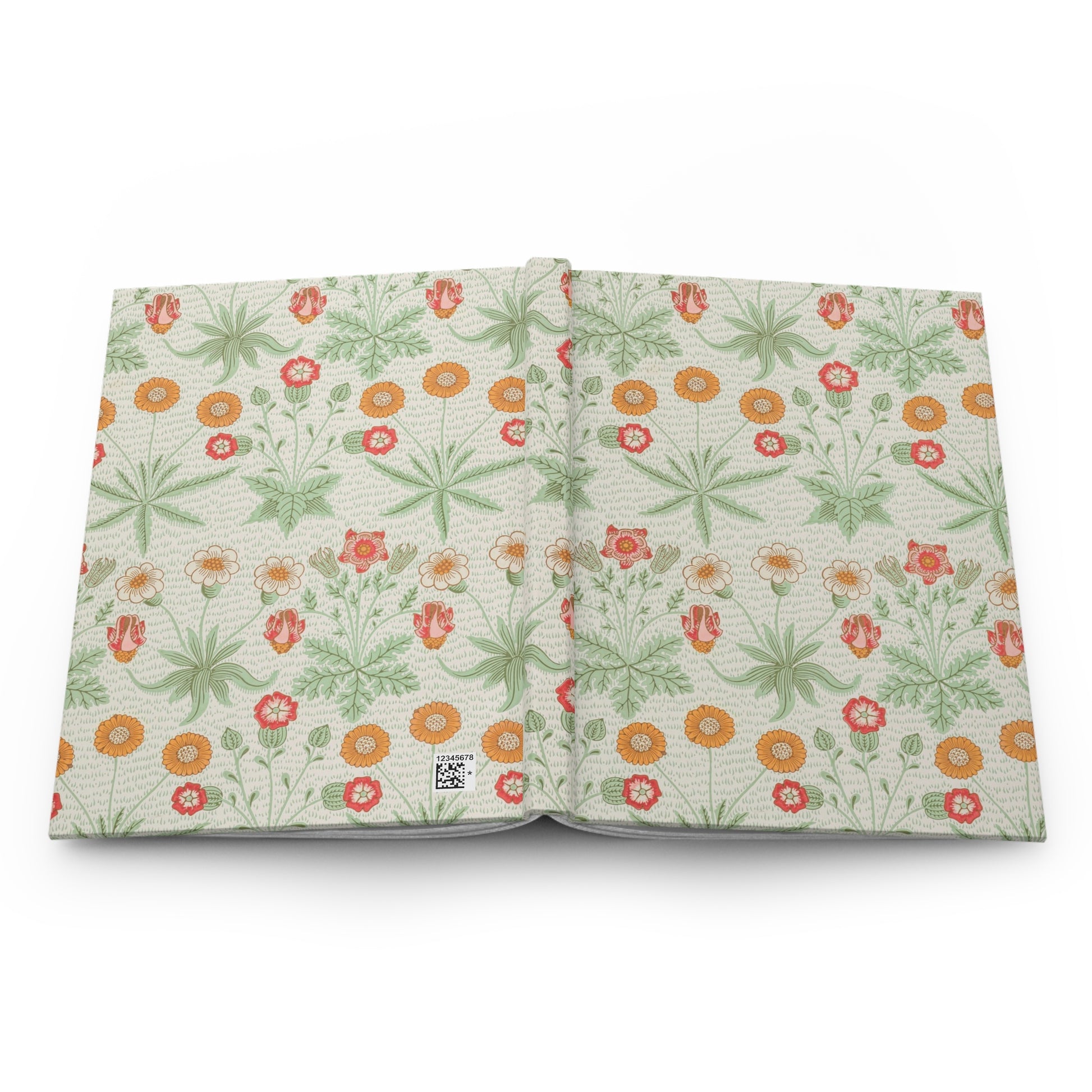 Floral-patterned fabric on a white background