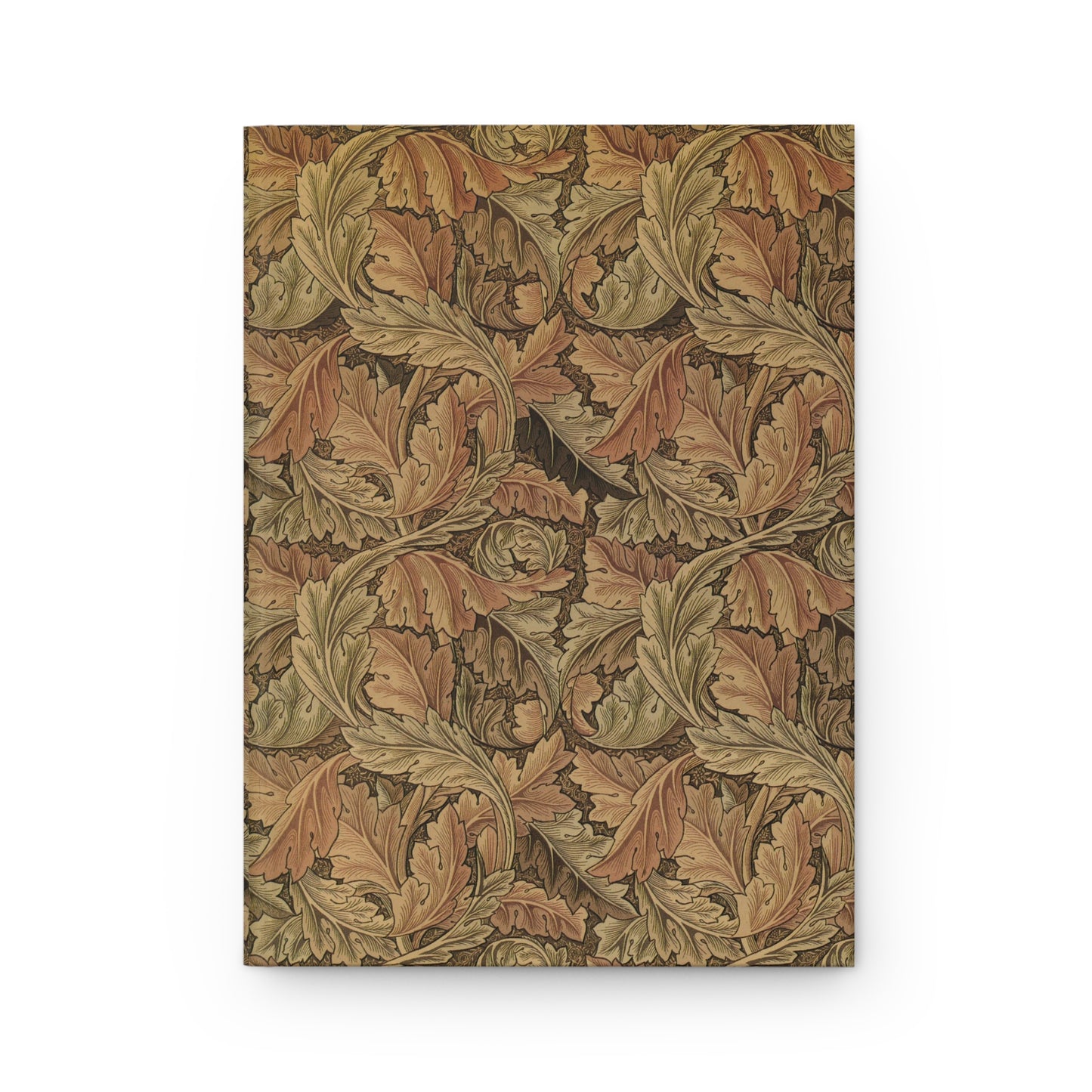 Notebook with a leaf pattern on a white background