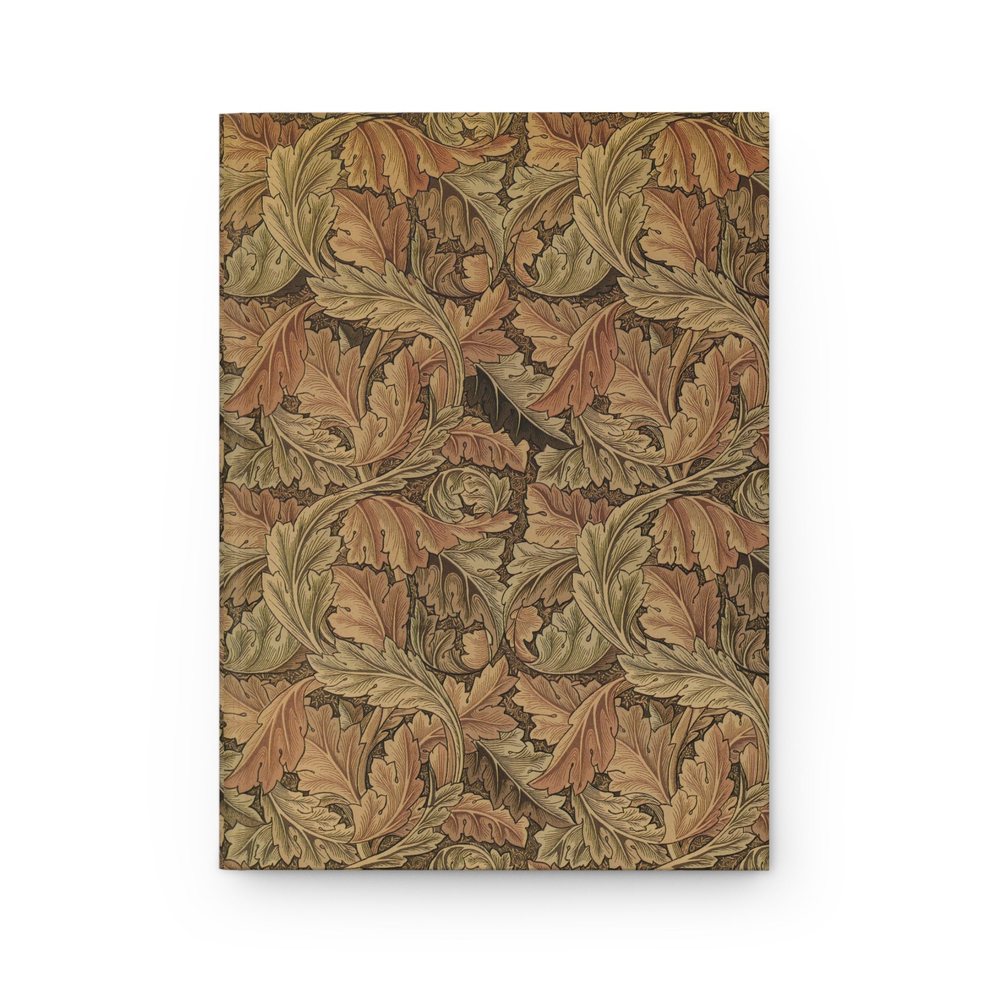 Notebook with a leaf pattern on a white background