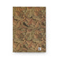 Notebook with leaf pattern on a white background