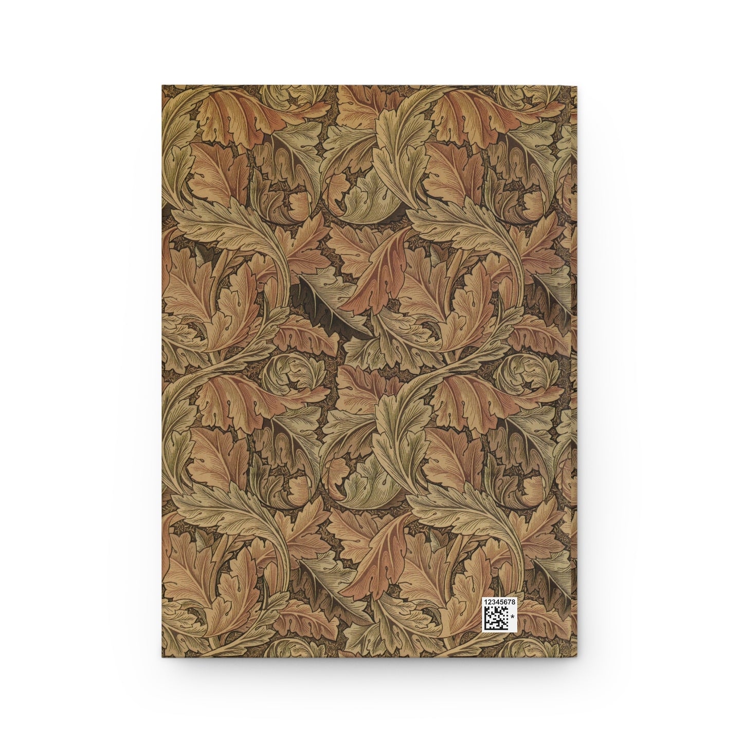 Notebook with leaf pattern on a white background