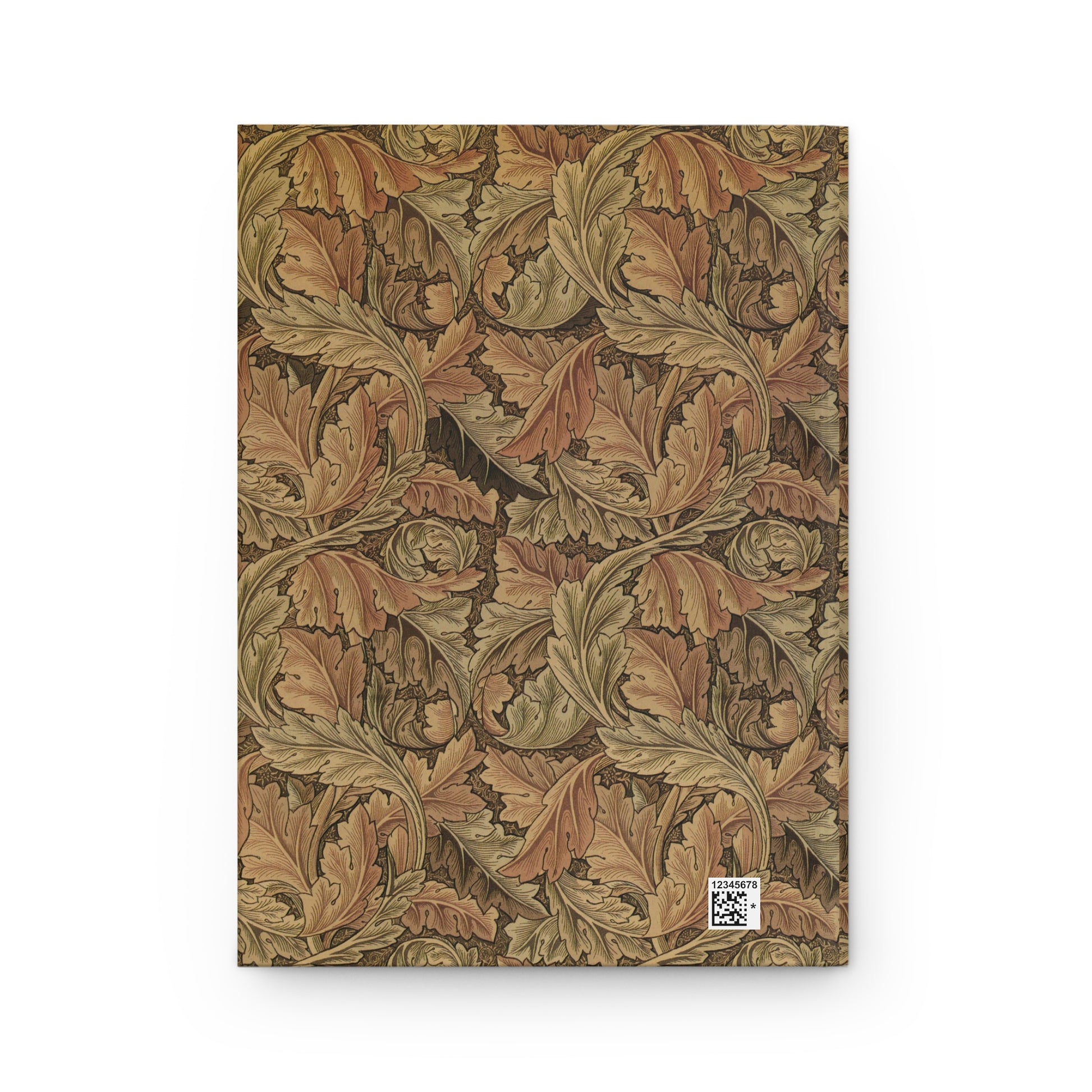 Notebook with leaf pattern on a white background