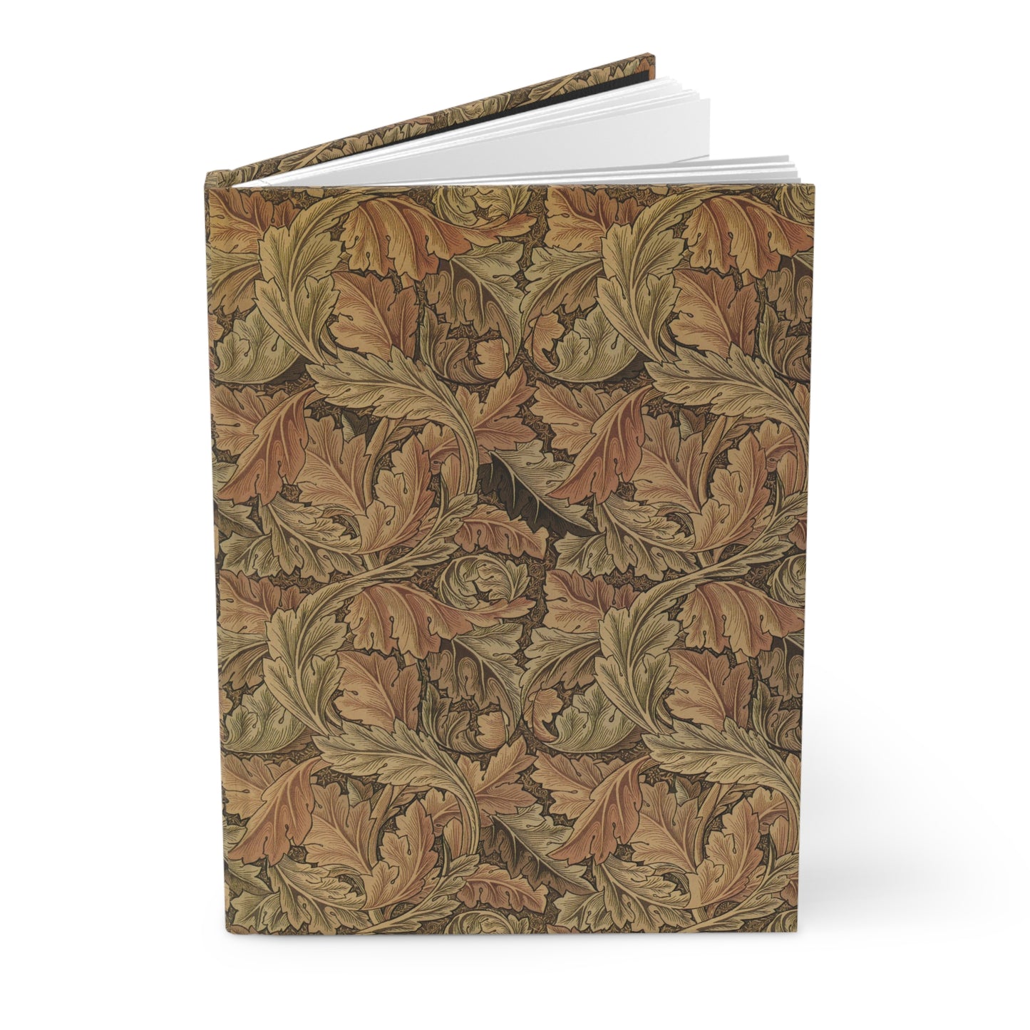 Notebook with a leaf pattern on a white background