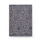 Floral patterned notebook with blue and beige design on a white background