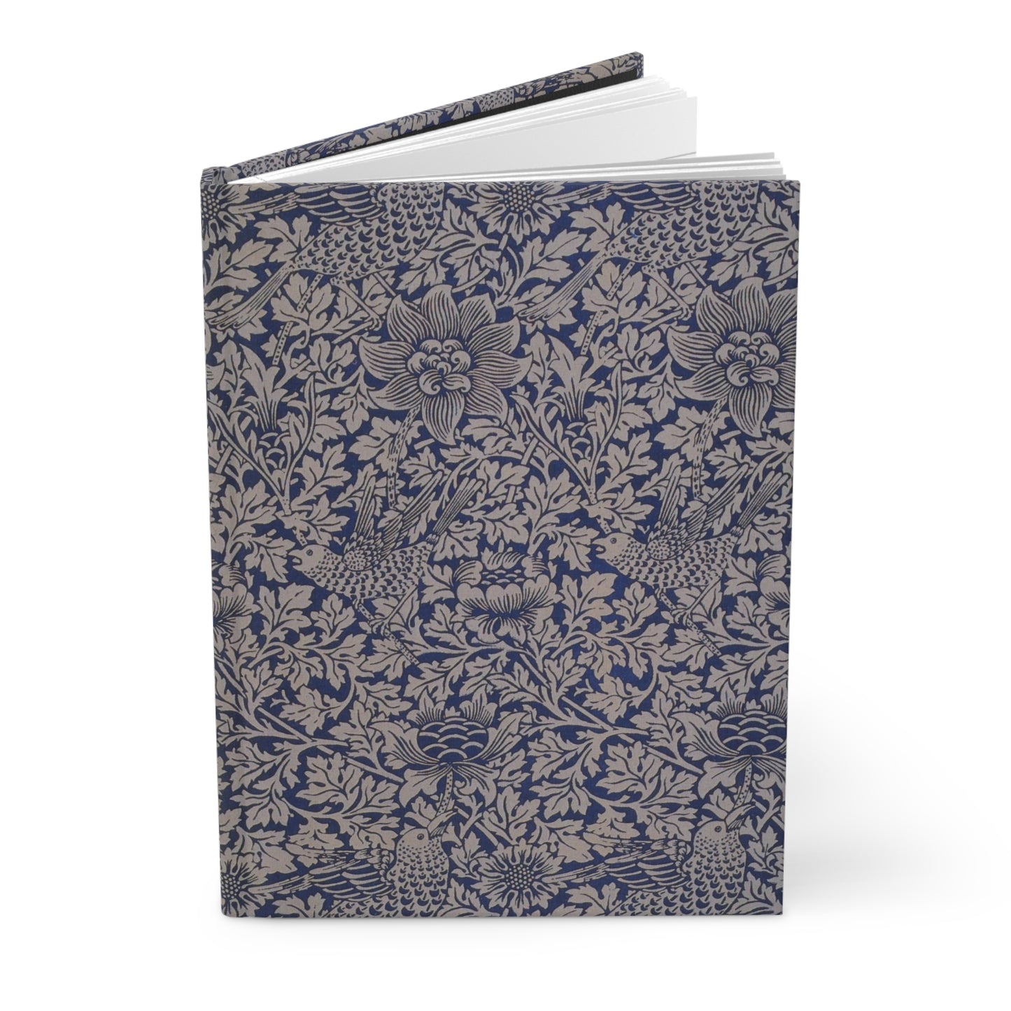 Floral patterned notebook on a white background