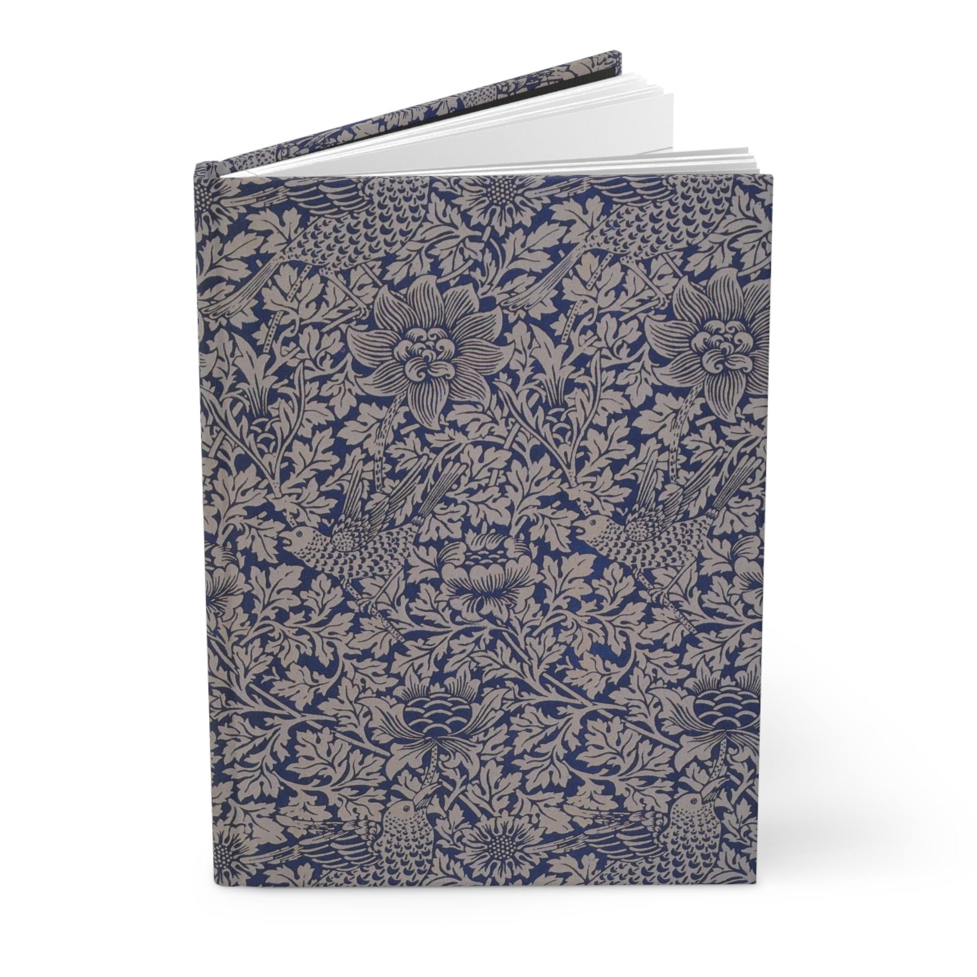 Floral patterned notebook on a white background
