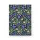 Floral William Morris & Co patterned notebook with blue flowers on a green background