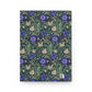 Floral William Morris & Co patterned notebook with blue flowers on a green background
