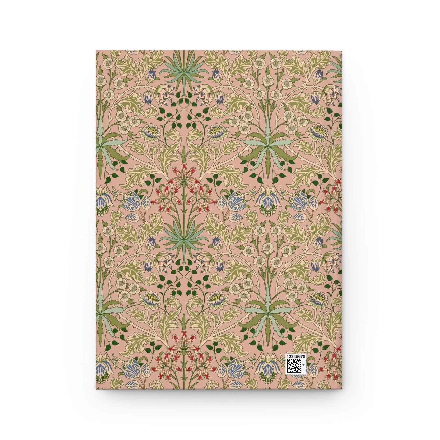 Floral William Morris & Co patterned notebook on a white background