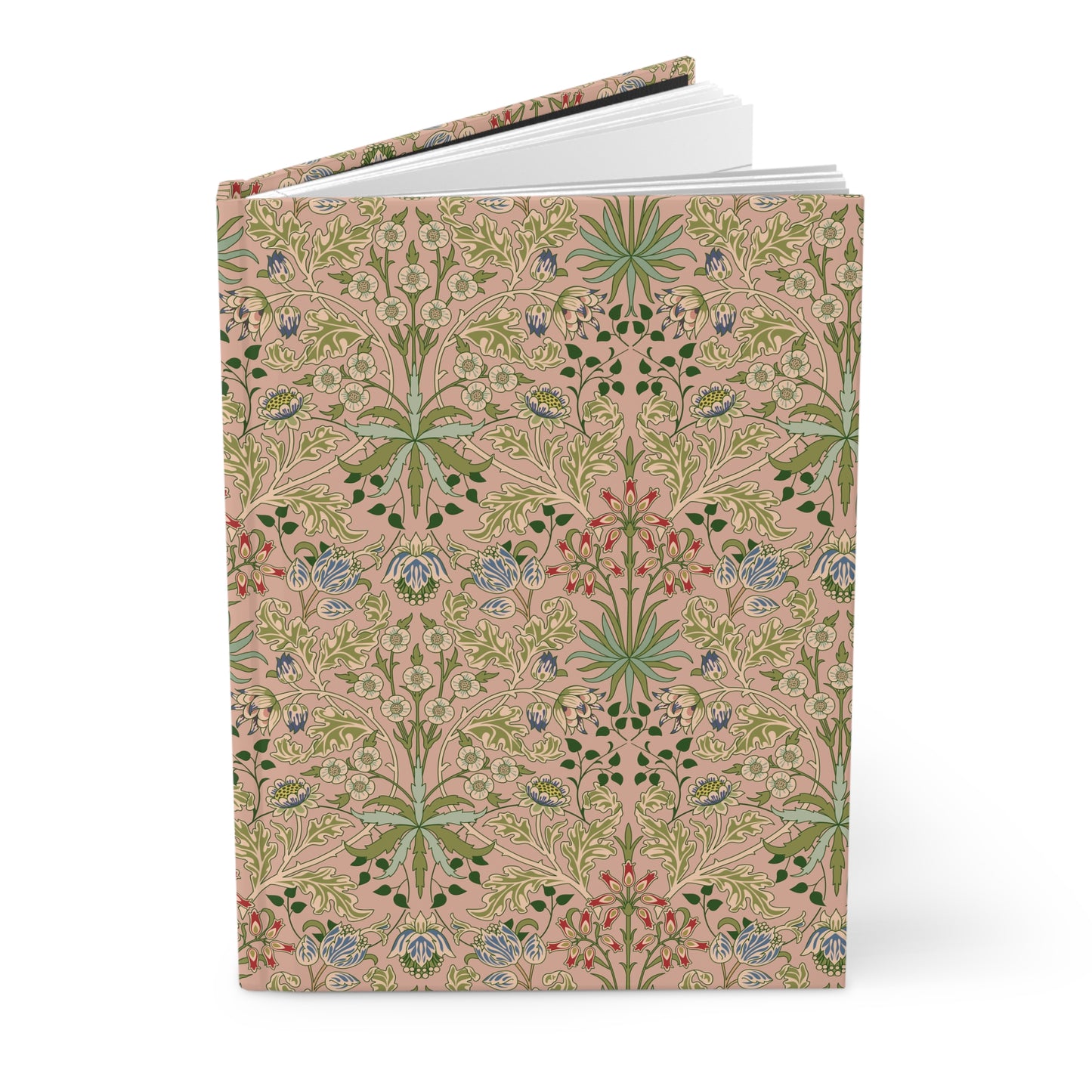Notebook with a floral pattern on a white background