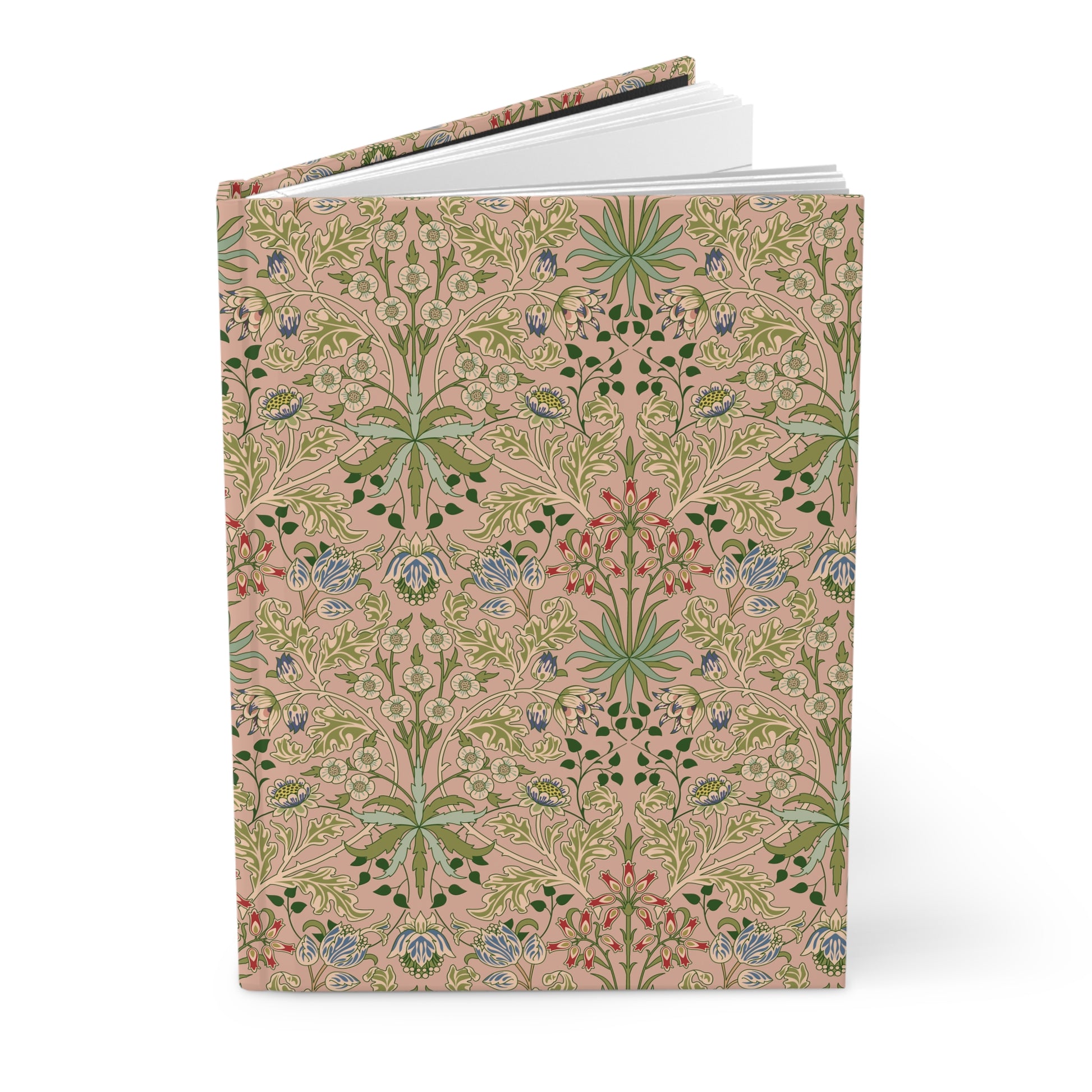 Notebook with a floral pattern on a white background