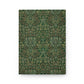 Notebook with a green floral pattern on a white background