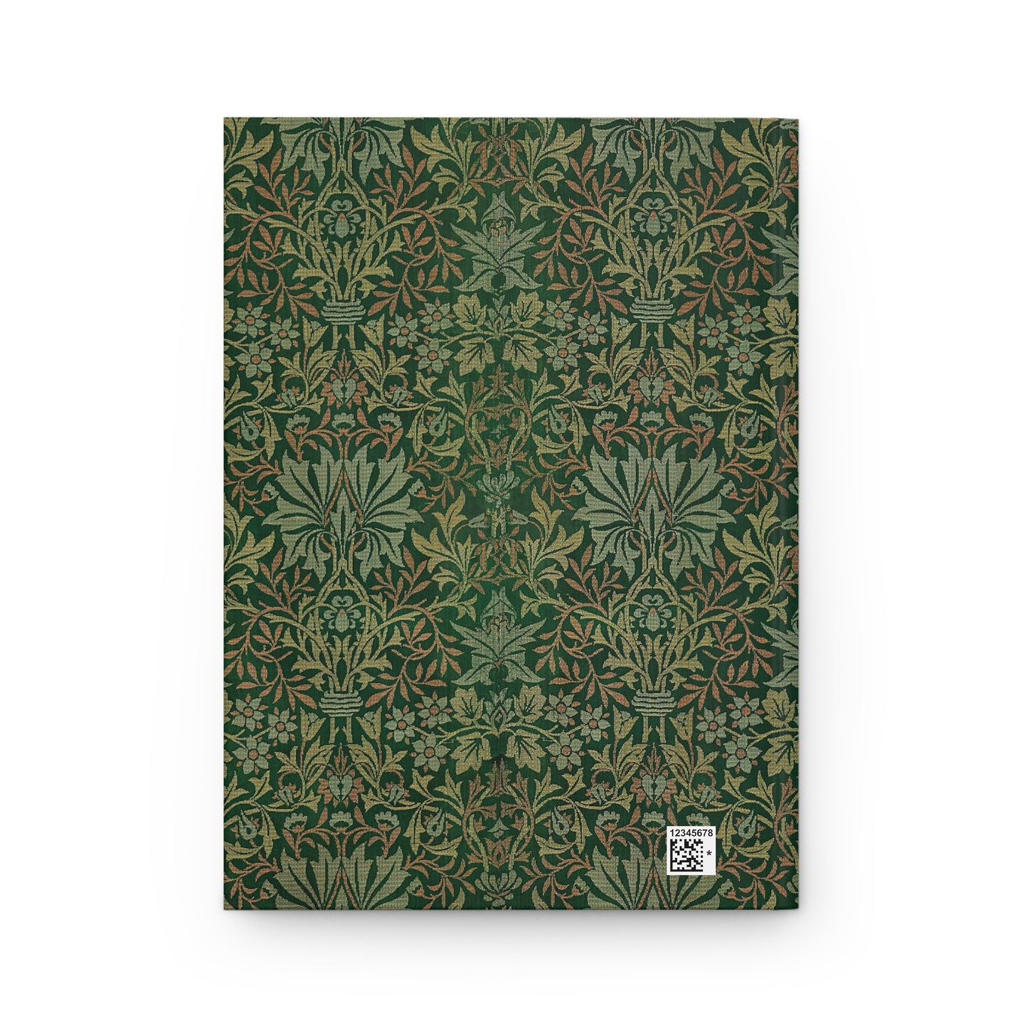Floral patterned notebook cover on a white background