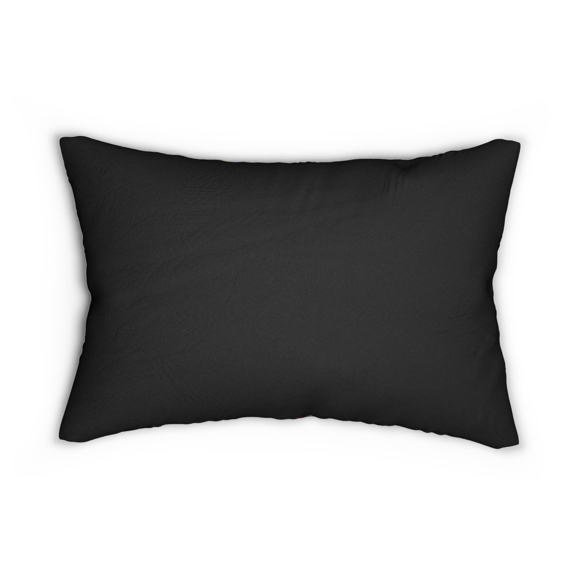 Black pillow on a white background