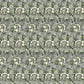 Patterned fabric with floral and leaf design in green and white.