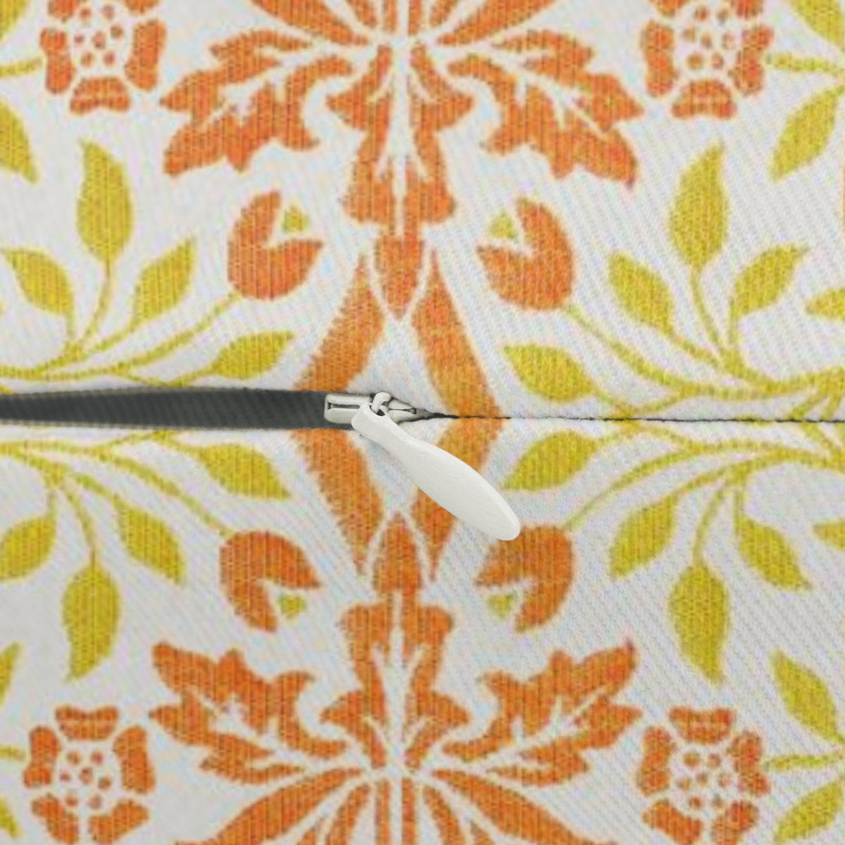 Lumbar Cushion designed by William Morris & Co in a floral orange pattern called Golden Bough Collection