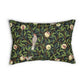 Lumbar Cushion inspired by William Morris - Bird and Pomegranate Collection (Onyx)