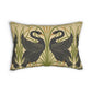 Lumbar Cushion inspired by William Morris - Swan, Rush and Iris Collection (Black Swan)