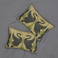 Lumbar Cushion inspired by William Morris - Swan, Rush and Iris Collection (Black Swan)