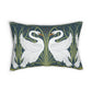 Lumbar Cushion inspired by William Morris - Swan, Rush and Iris Collection (White Swan)