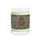 Luxury Scented Candle in an Arts & Crafts pattern inspired by William Morris & Co called Blackthorn Collection (Green, Orange, Pink and White)