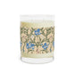 Luxury Scented Candle in an Arts & crafts pattern inspired by William Morris & Co called Blue Iris Collection