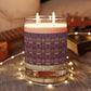 Luxury Scented Candle in an Arts & Crafts patter inspired by William Morris & Co called Dove & Rose Collection (Pink, Purple and Orange)