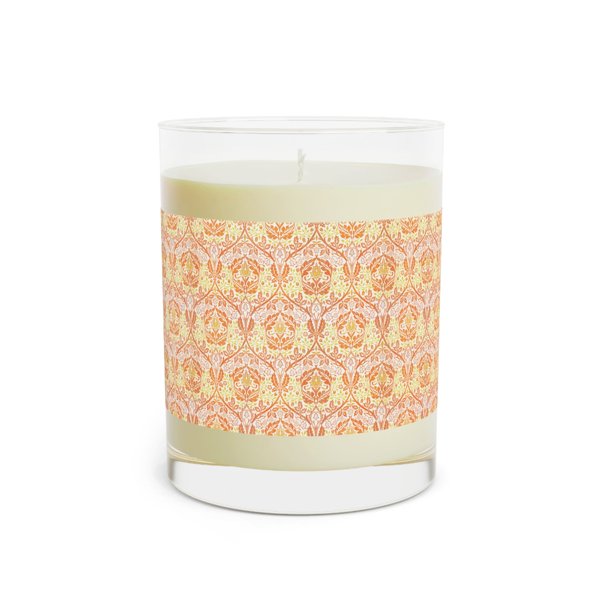 Luxury Scented Candle in an Arts & Crafts pattern inspired by William Morris & Co called Golden Bough Collection