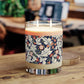 Luxury Scented Candle in an Arts & Crafts  floral pattern inspired by William Morris & Co called Leicester Collection (Royal)
