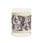 Luxury Scented Candle in an Arts & Crafts  floral pattern inspired by William Morris & Co called Leicester Collection (Royal)