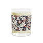 Luxury Scented Candle in an Arts & Crafts  floral pattern inspired by William Morris & Co called Leicester Collection (Royal)