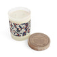 Luxury Scented Candle in an Arts & Crafts  floral pattern inspired by William Morris & Co called Leicester Collection (Royal)