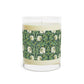 Luxury Scented Candle in an Arts & Crafts pattern inspired by William Morris & Co called Pimpernel Collection (Green)