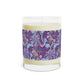 William Morris & Co luxury scented candle in a white jar with a floral Seaweed pattern, accompanied by a brown cardboard lid.