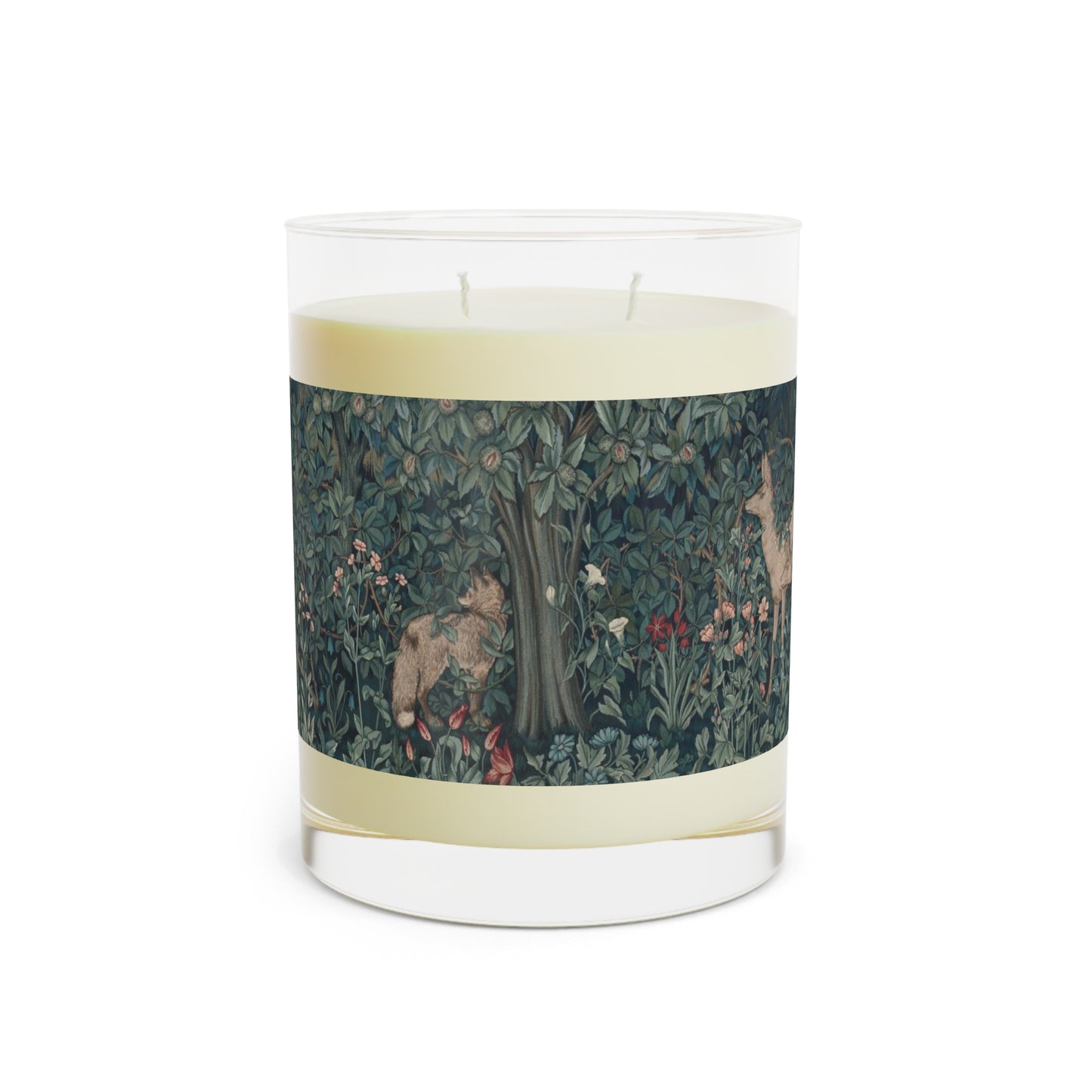 Luxury Scented Candle  in an Arts & Crafts pattern inspired by William Morris  & Co called Greenery Collection