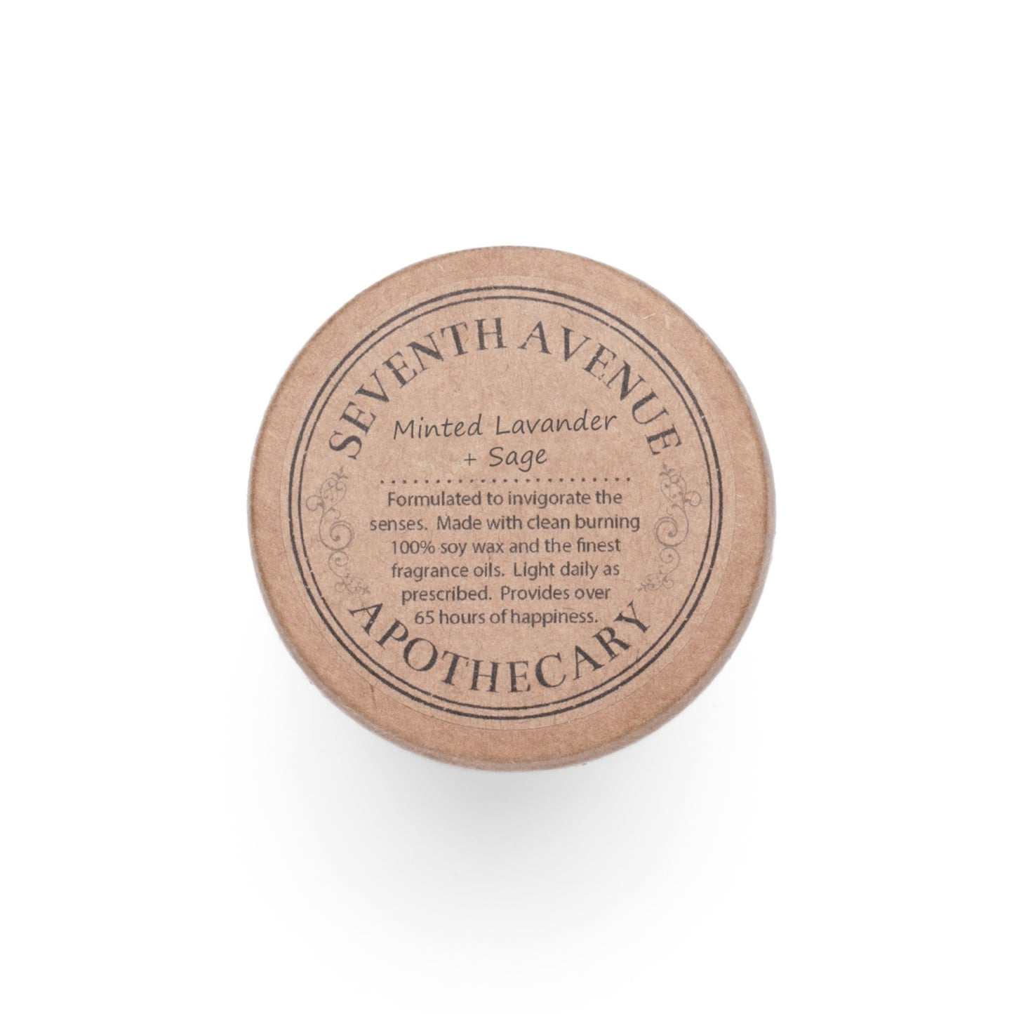 Luxury Scented Candle in an Arts & Crafts pattern inspired by William Morris & Co called Bird and Pomegranate Collection (Parchment) by Kathleen Kersey