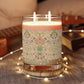 Luxury Scented Candle  in an Arts & Crafts  pattern inspired by William Morris & Co called Hyacinth Collection (Blossom)