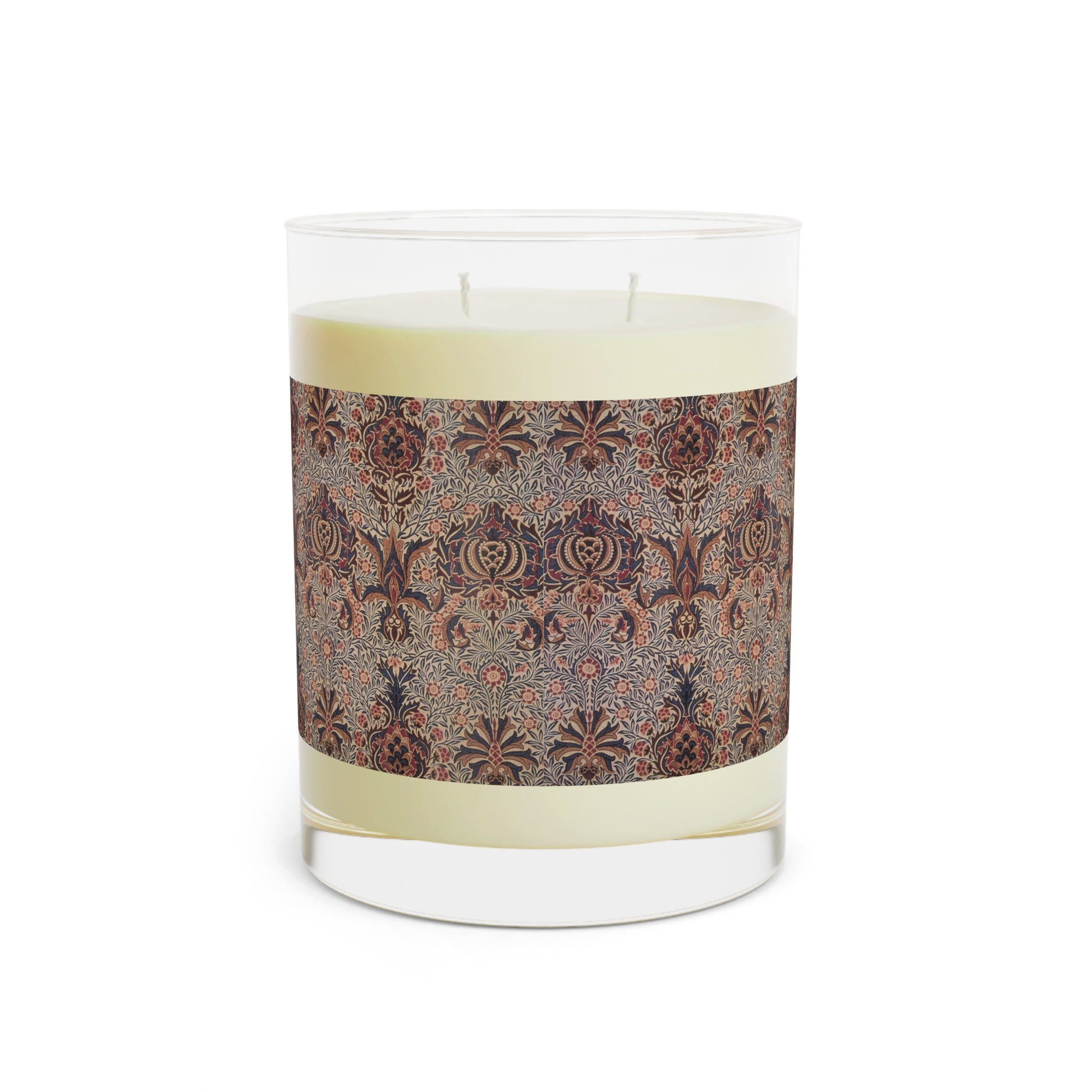 Luxury Scented Candle in a pattern inspired by William Morris & Co called Pomegranate Collection