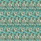 Microfibre bath mat with a floral pattern inspired by William Morris, predominantly in blue and white colours.