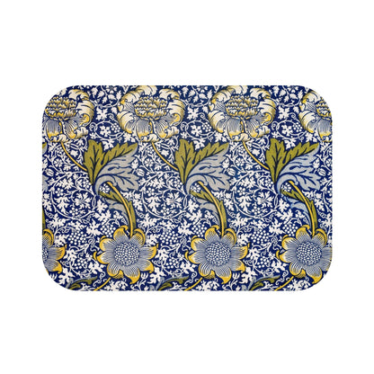 Rectangular tray with floral pattern on a white background