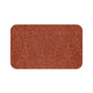 Rectangular microfibre bath mat in a rust colour with a floral pattern inspired by William Morris.